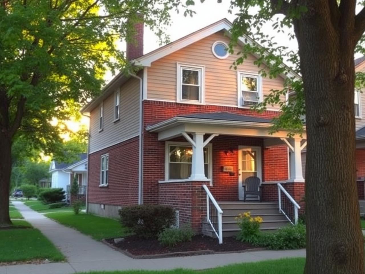 Charming Detroit residential home exterior